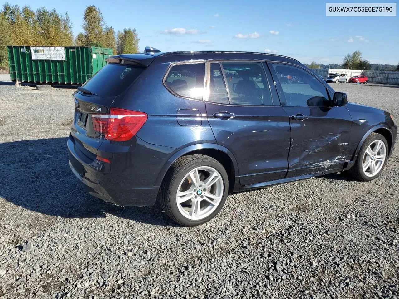 2014 BMW X3 xDrive35I VIN: 5UXWX7C55E0E75190 Lot: 71887014