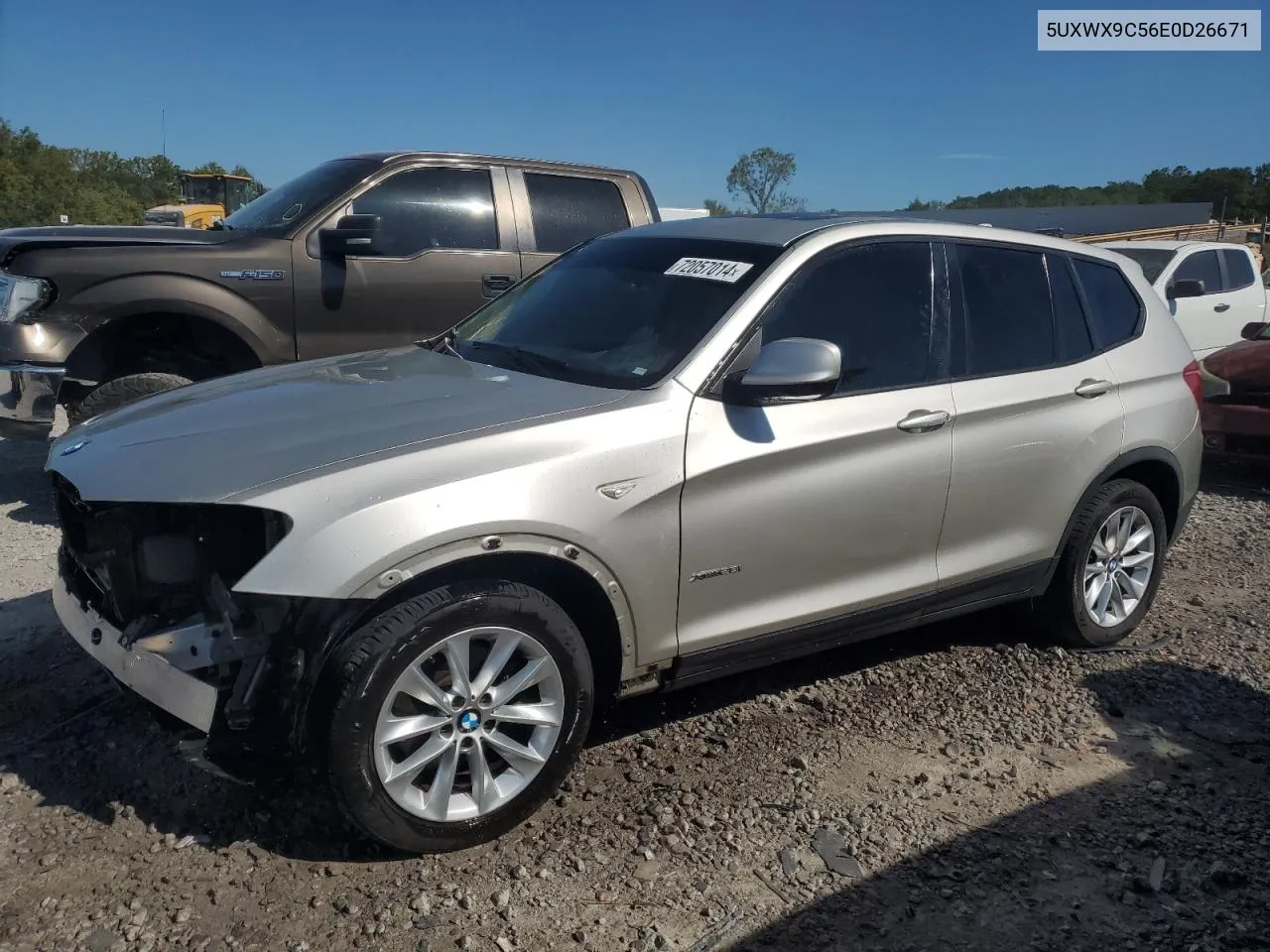 2014 BMW X3 xDrive28I VIN: 5UXWX9C56E0D26671 Lot: 72057014