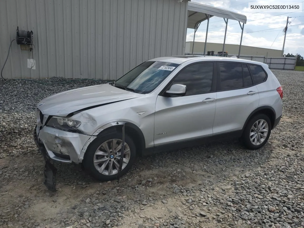 2014 BMW X3 xDrive28I VIN: 5UXWX9C52E0D13450 Lot: 72192904