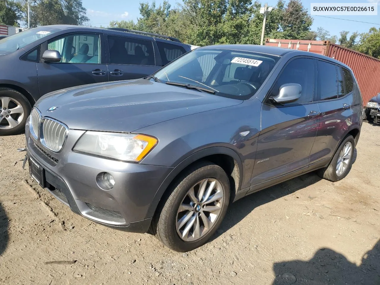 2014 BMW X3 xDrive28I VIN: 5UXWX9C57E0D26615 Lot: 72245514