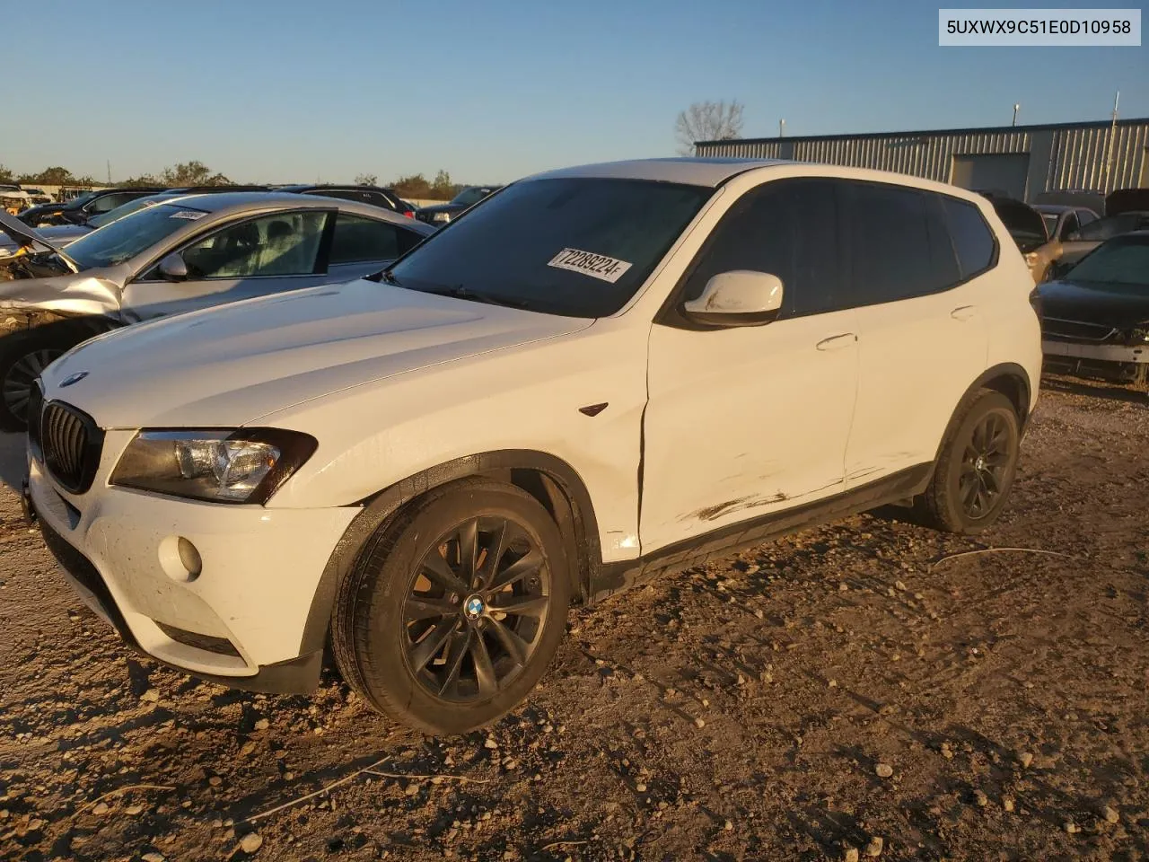 2014 BMW X3 xDrive28I VIN: 5UXWX9C51E0D10958 Lot: 72289224