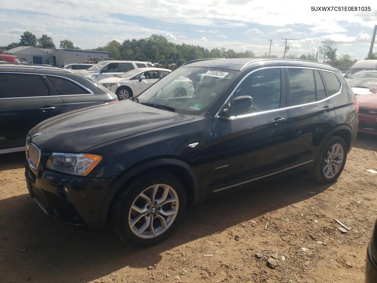 2014 BMW X3 xDrive35I VIN: 5UXWX7C51E0E81035 Lot: 72405224