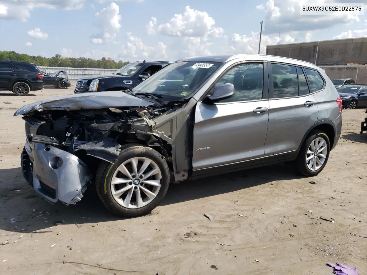 2014 BMW X3 xDrive28I VIN: 5UXWX9C52E0D22875 Lot: 72445554