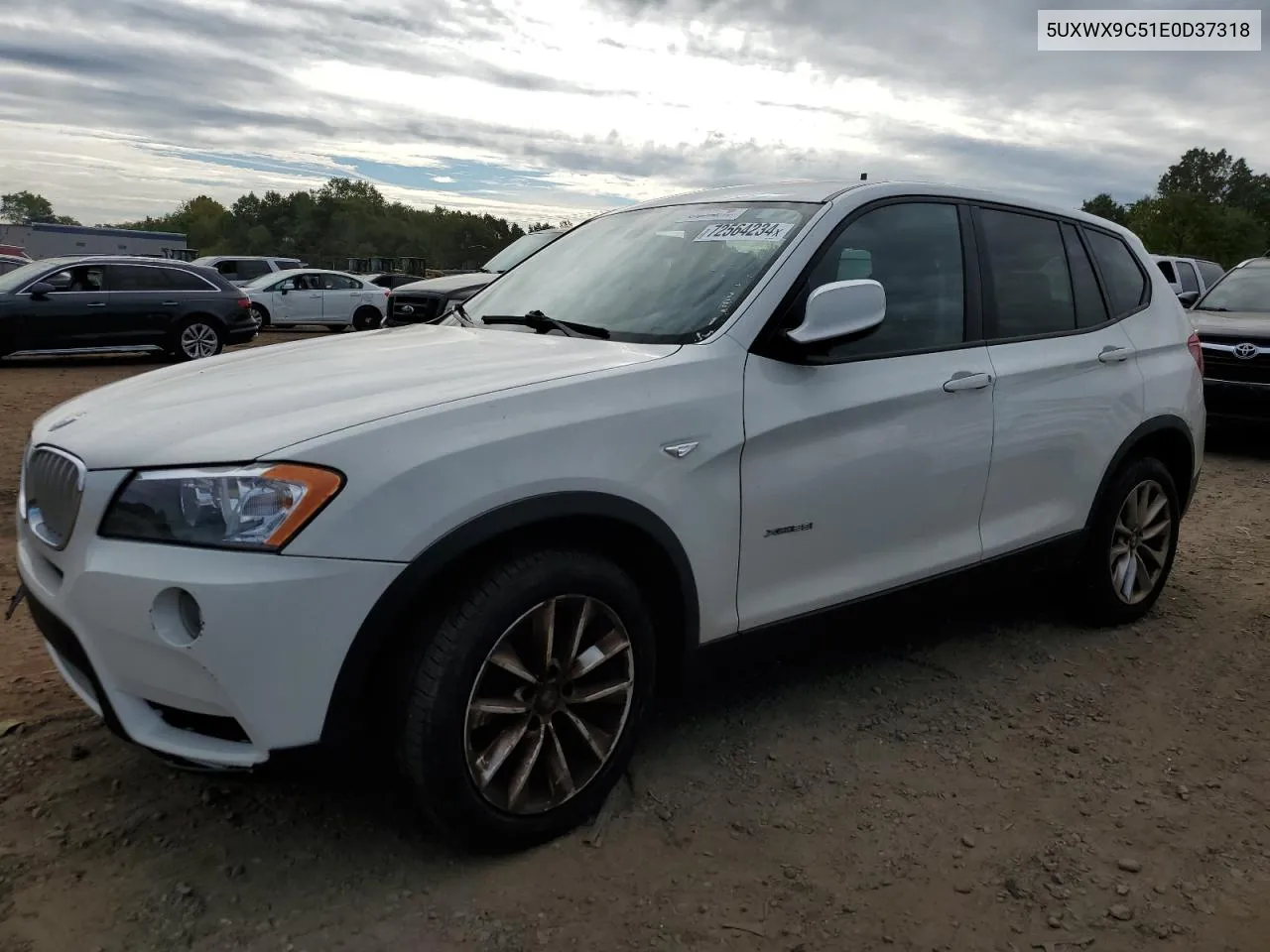 2014 BMW X3 xDrive28I VIN: 5UXWX9C51E0D37318 Lot: 72564234