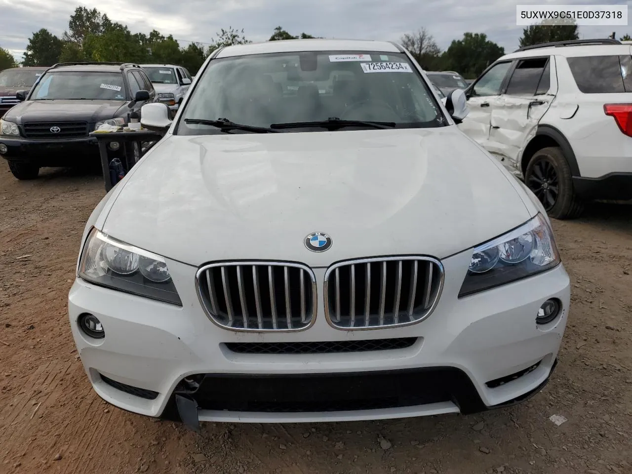 2014 BMW X3 xDrive28I VIN: 5UXWX9C51E0D37318 Lot: 72564234