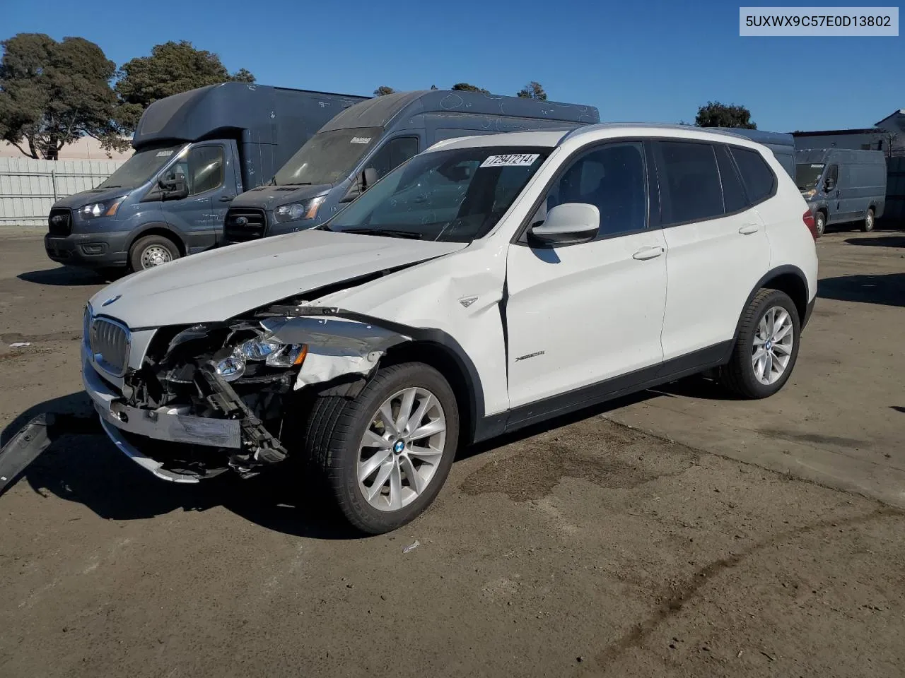 2014 BMW X3 xDrive28I VIN: 5UXWX9C57E0D13802 Lot: 72947214