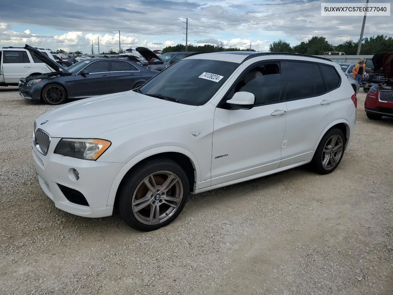 2014 BMW X3 xDrive35I VIN: 5UXWX7C57E0E77040 Lot: 74139224