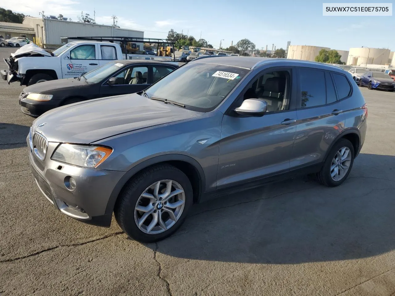 2014 BMW X3 xDrive35I VIN: 5UXWX7C51E0E75705 Lot: 74516534