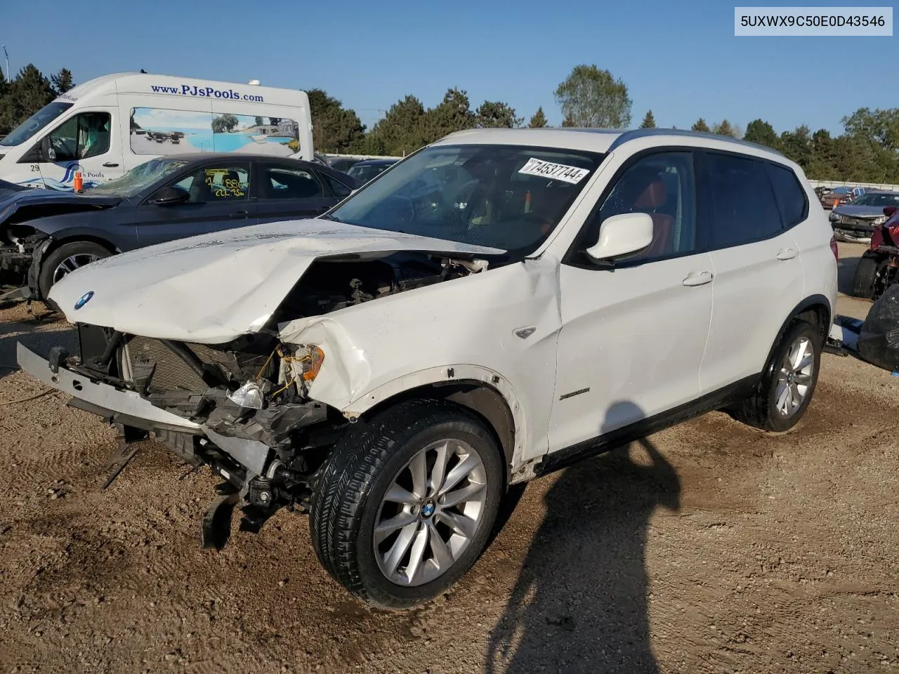 2014 BMW X3 xDrive28I VIN: 5UXWX9C50E0D43546 Lot: 74537744