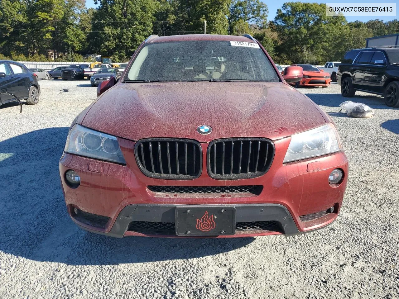 2014 BMW X3 xDrive35I VIN: 5UXWX7C58E0E76415 Lot: 74831794