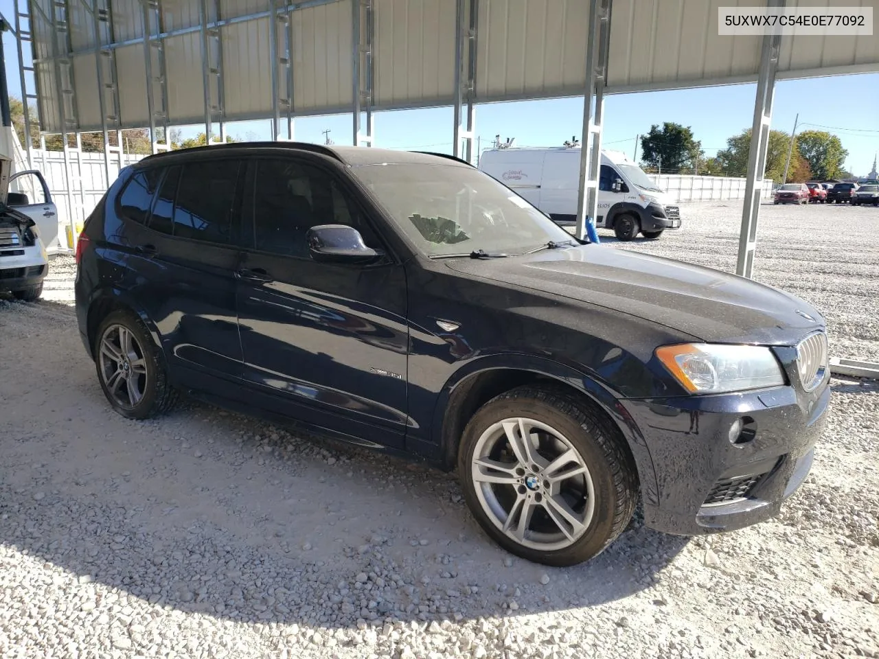 2014 BMW X3 xDrive35I VIN: 5UXWX7C54E0E77092 Lot: 76498264