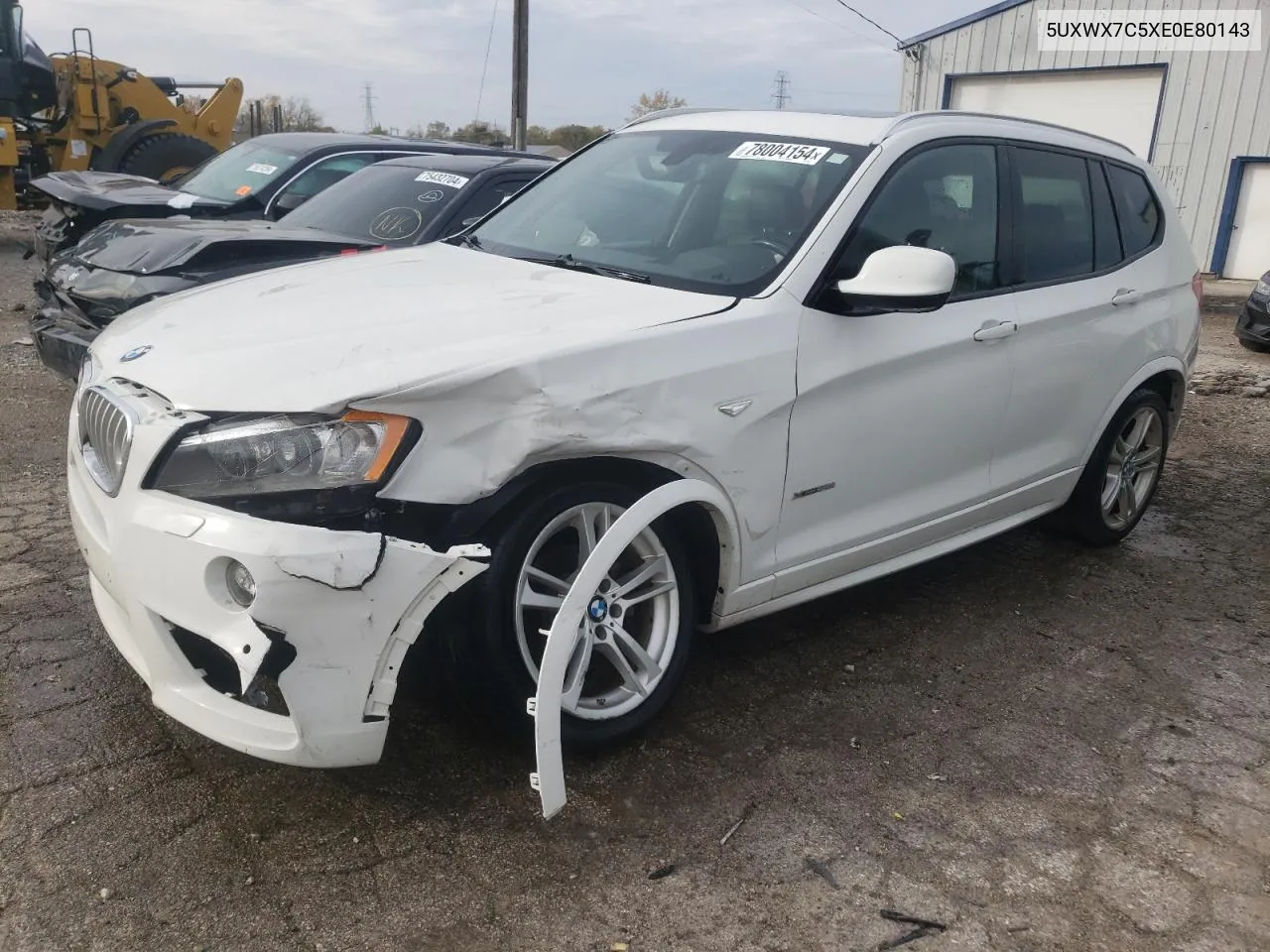 2014 BMW X3 xDrive35I VIN: 5UXWX7C5XE0E80143 Lot: 78004154