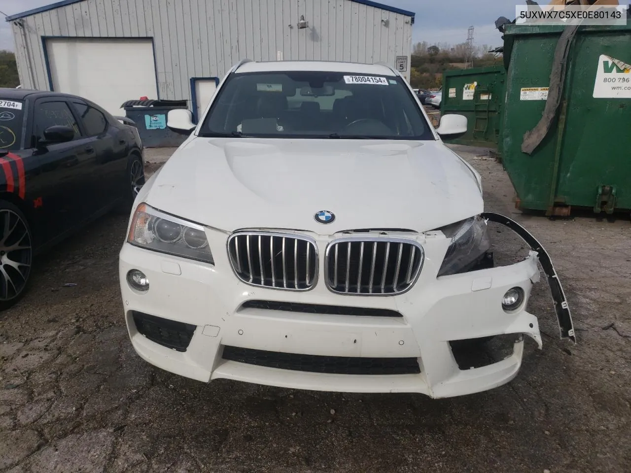 2014 BMW X3 xDrive35I VIN: 5UXWX7C5XE0E80143 Lot: 78004154