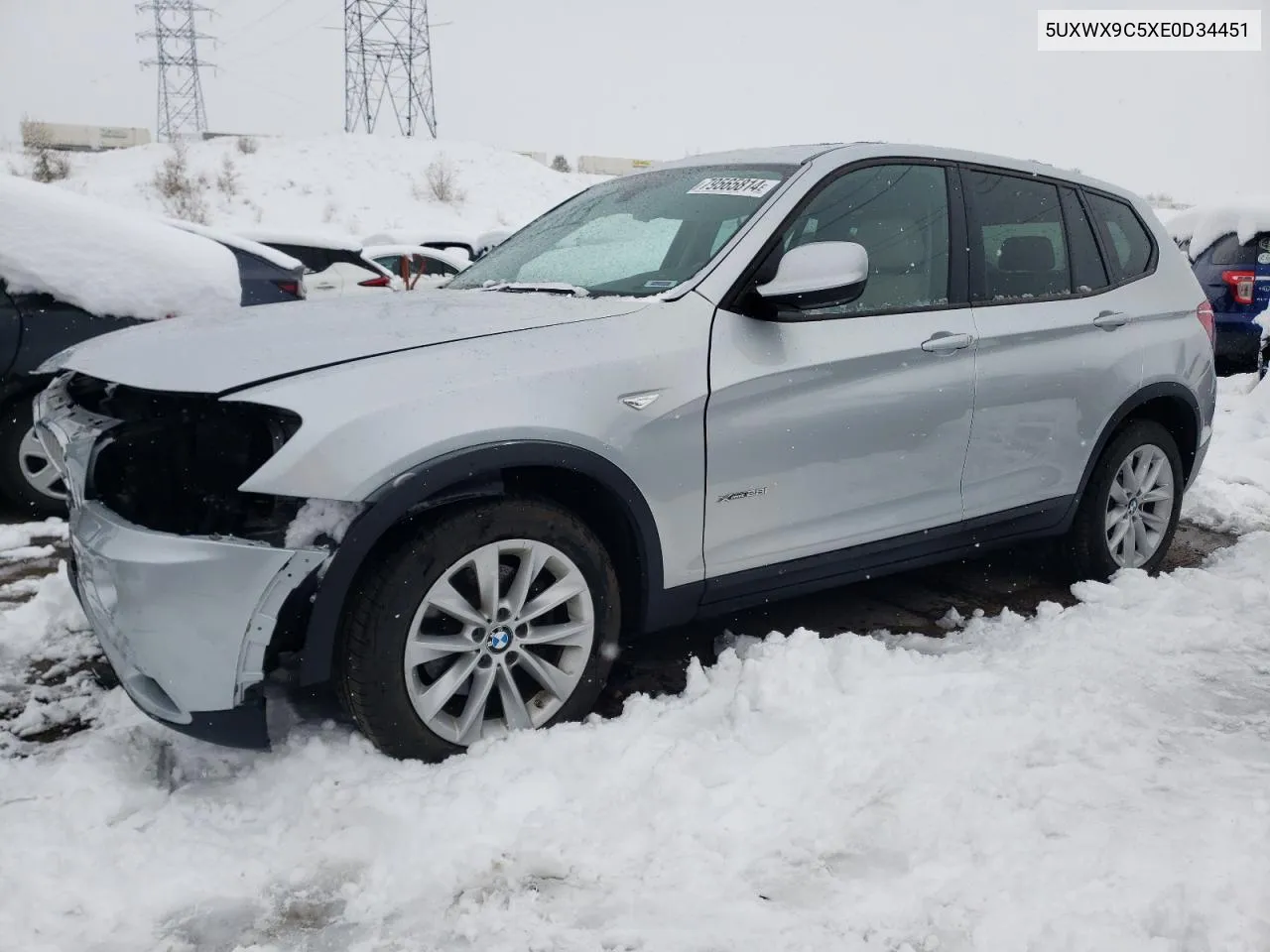 2014 BMW X3 xDrive28I VIN: 5UXWX9C5XE0D34451 Lot: 79565814