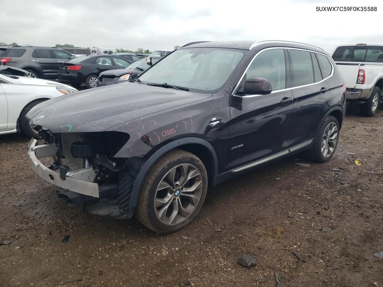 2015 BMW X3 xDrive35I VIN: 5UXWX7C59F0K35588 Lot: 53792624