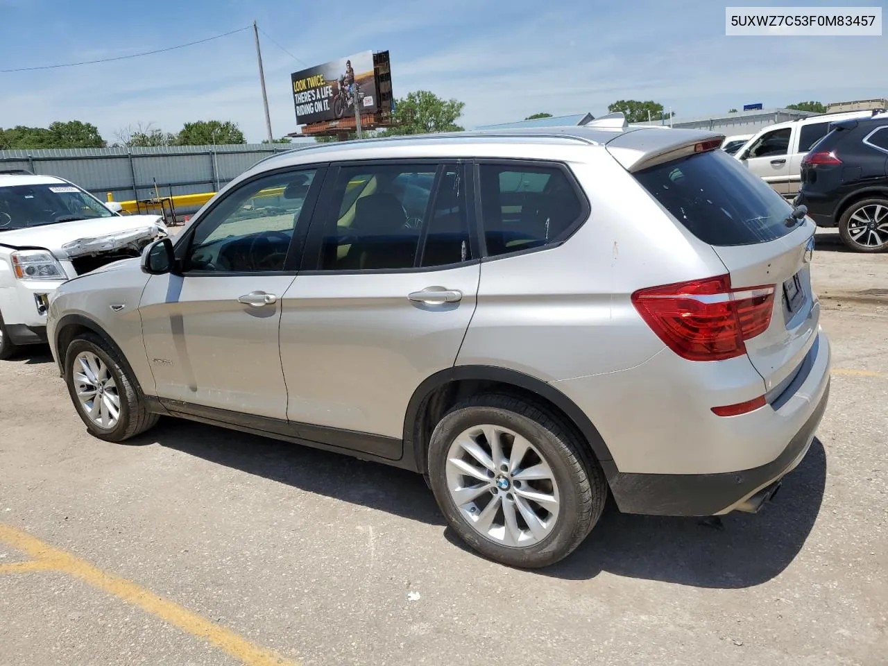 2015 BMW X3 Sdrive28I VIN: 5UXWZ7C53F0M83457 Lot: 58684734