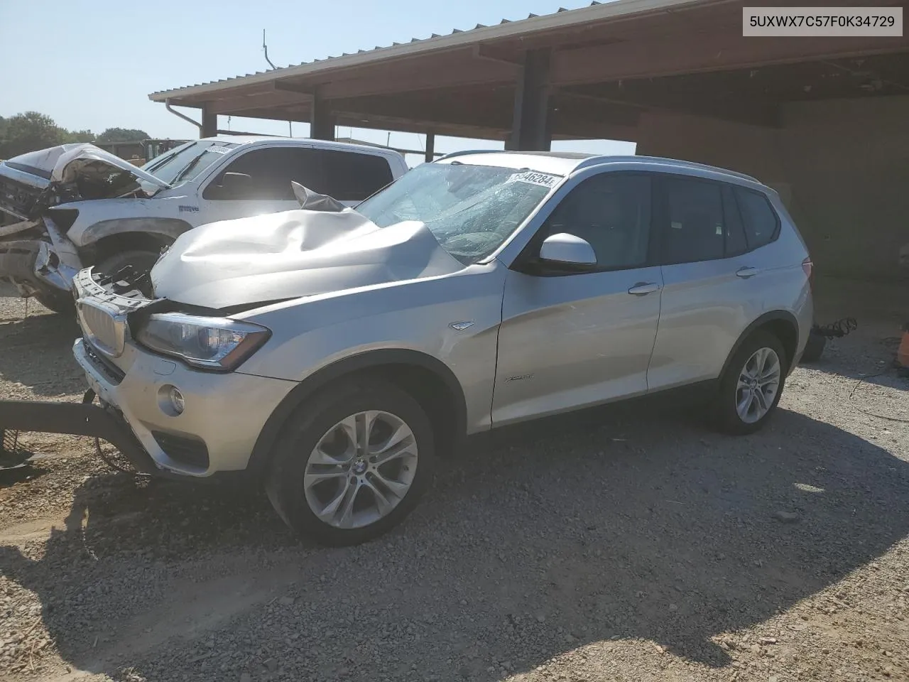 2015 BMW X3 xDrive35I VIN: 5UXWX7C57F0K34729 Lot: 68846284