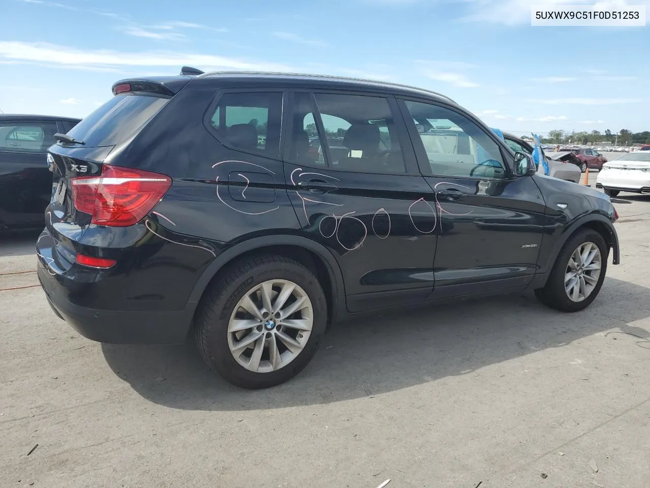 2015 BMW X3 xDrive28I VIN: 5UXWX9C51F0D51253 Lot: 71421044