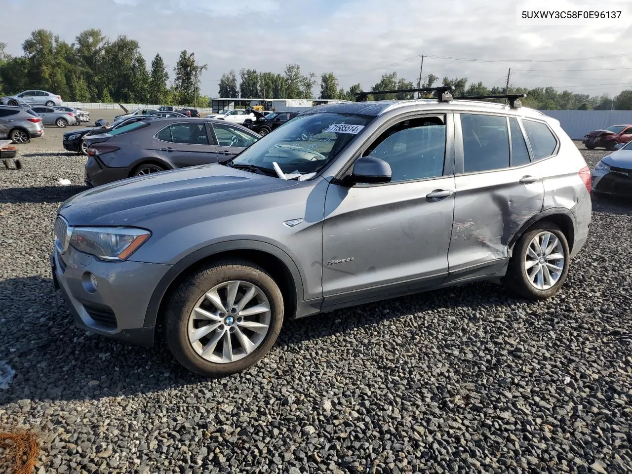 2015 BMW X3 xDrive28D VIN: 5UXWY3C58F0E96137 Lot: 71585514