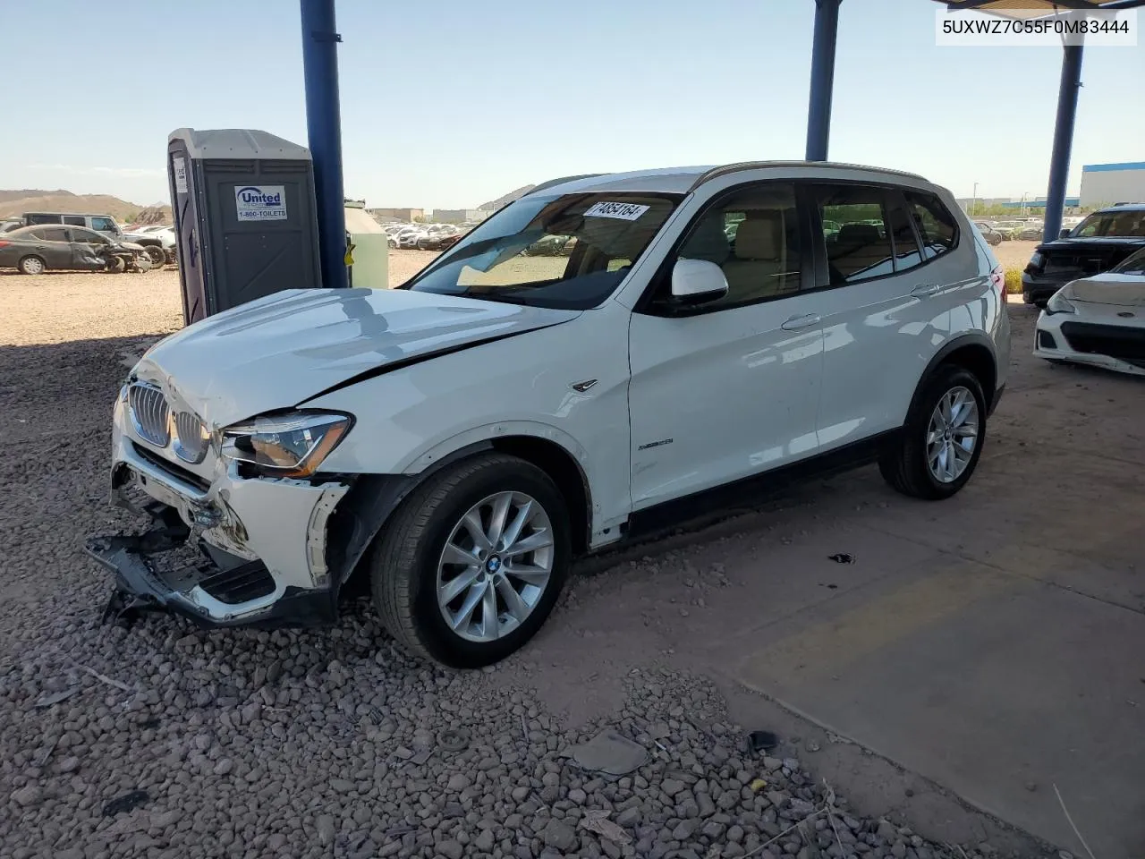 2015 BMW X3 Sdrive28I VIN: 5UXWZ7C55F0M83444 Lot: 74854164