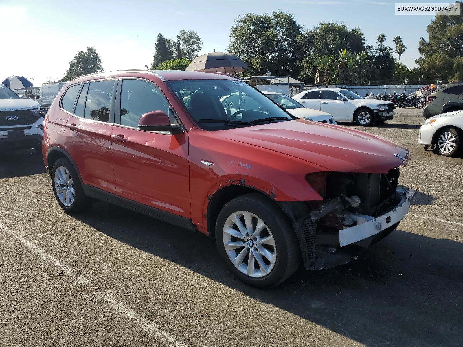 2016 BMW X3 xDrive28I VIN: 5UXWX9C52G0D94517 Lot: 65389934