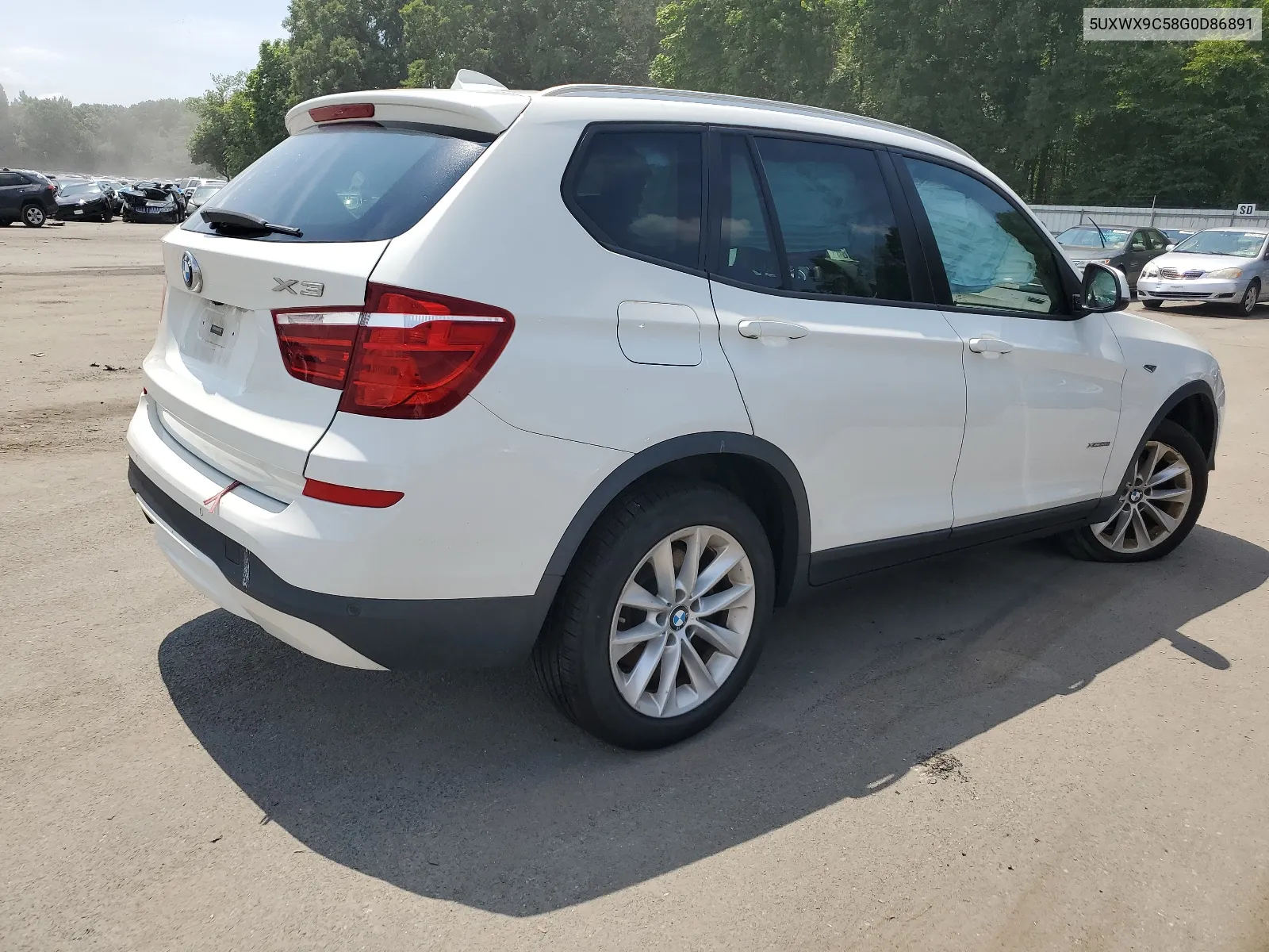 2016 BMW X3 xDrive28I VIN: 5UXWX9C58G0D86891 Lot: 65785884