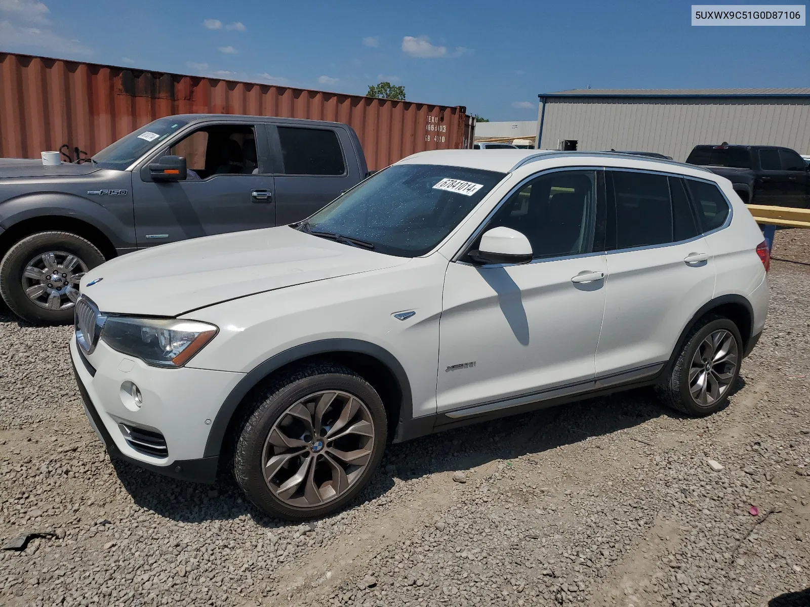 2016 BMW X3 xDrive28I VIN: 5UXWX9C51G0D87106 Lot: 67841014