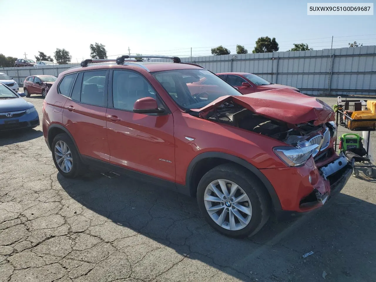 2016 BMW X3 xDrive28I VIN: 5UXWX9C51G0D69687 Lot: 69339044