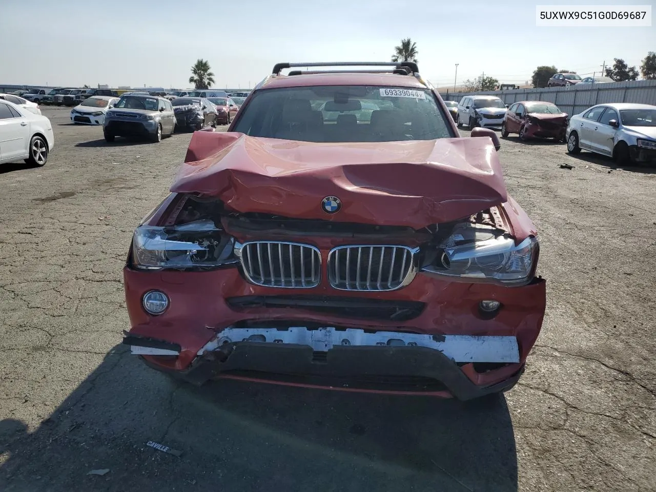 2016 BMW X3 xDrive28I VIN: 5UXWX9C51G0D69687 Lot: 69339044