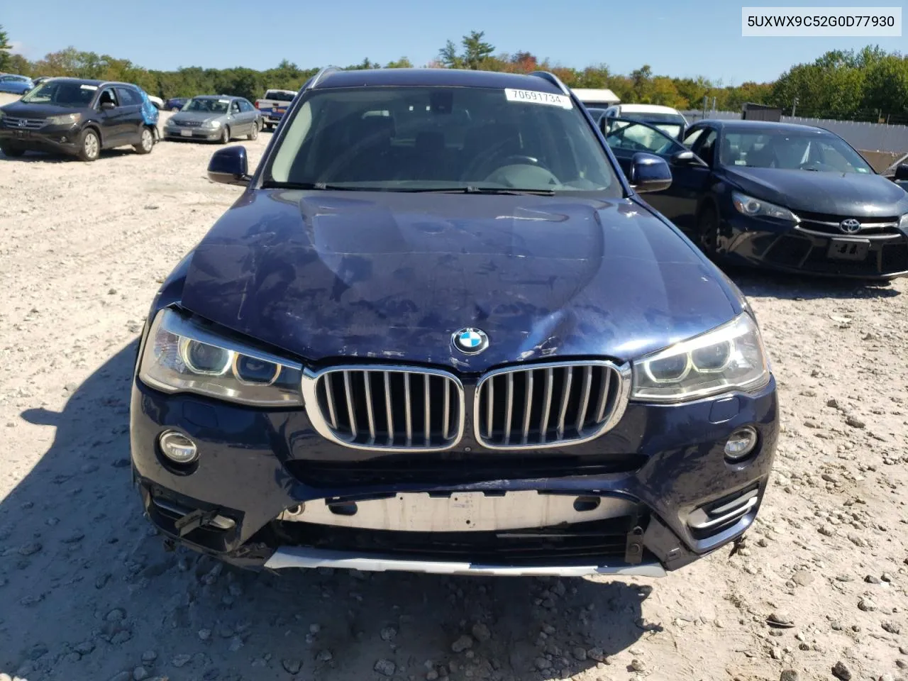 2016 BMW X3 xDrive28I VIN: 5UXWX9C52G0D77930 Lot: 70691734