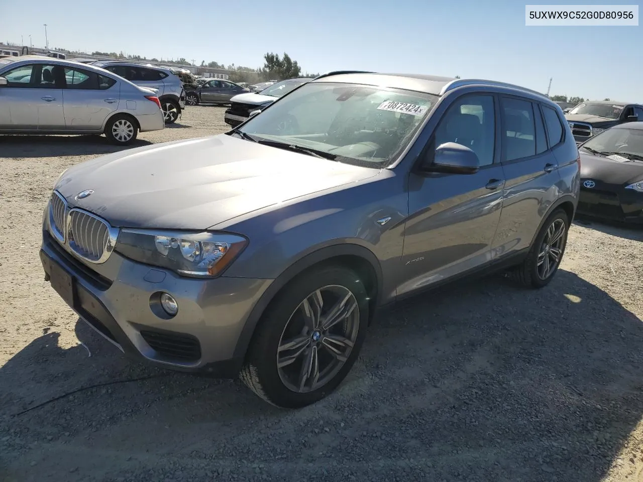 2016 BMW X3 xDrive28I VIN: 5UXWX9C52G0D80956 Lot: 70872424