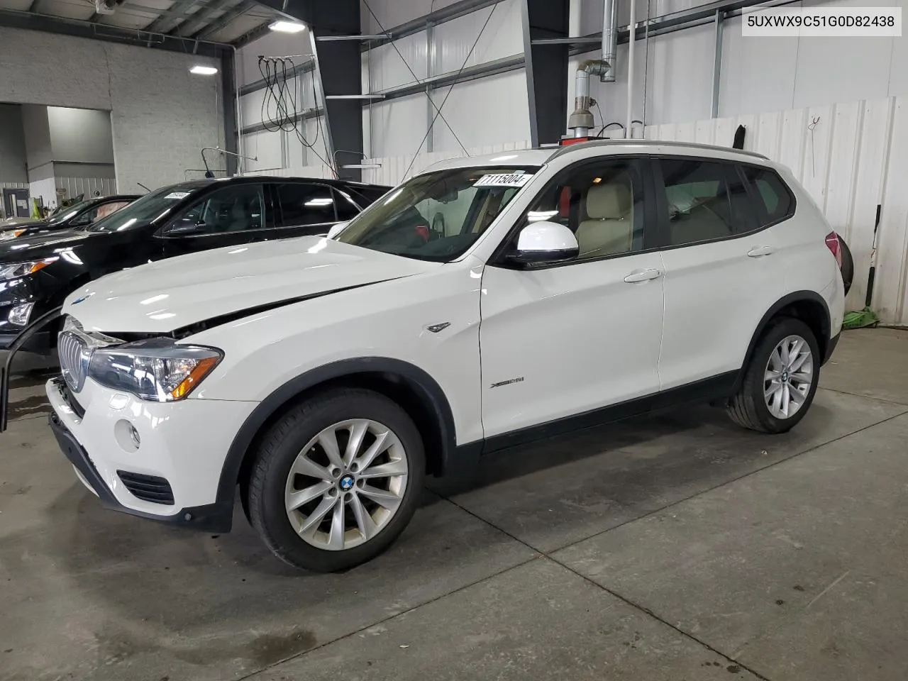 2016 BMW X3 xDrive28I VIN: 5UXWX9C51G0D82438 Lot: 71115004