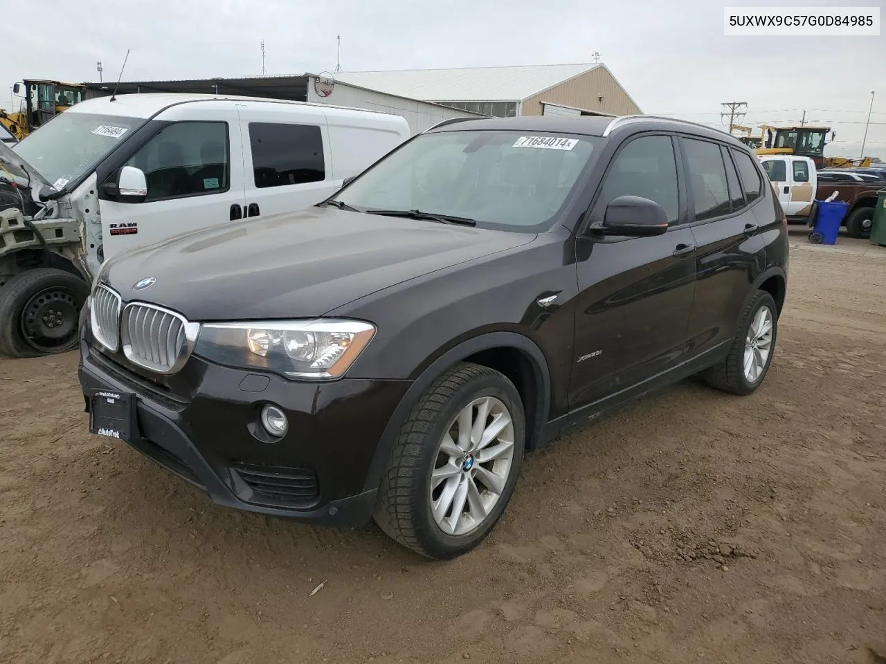 2016 BMW X3 xDrive28I VIN: 5UXWX9C57G0D84985 Lot: 71684014