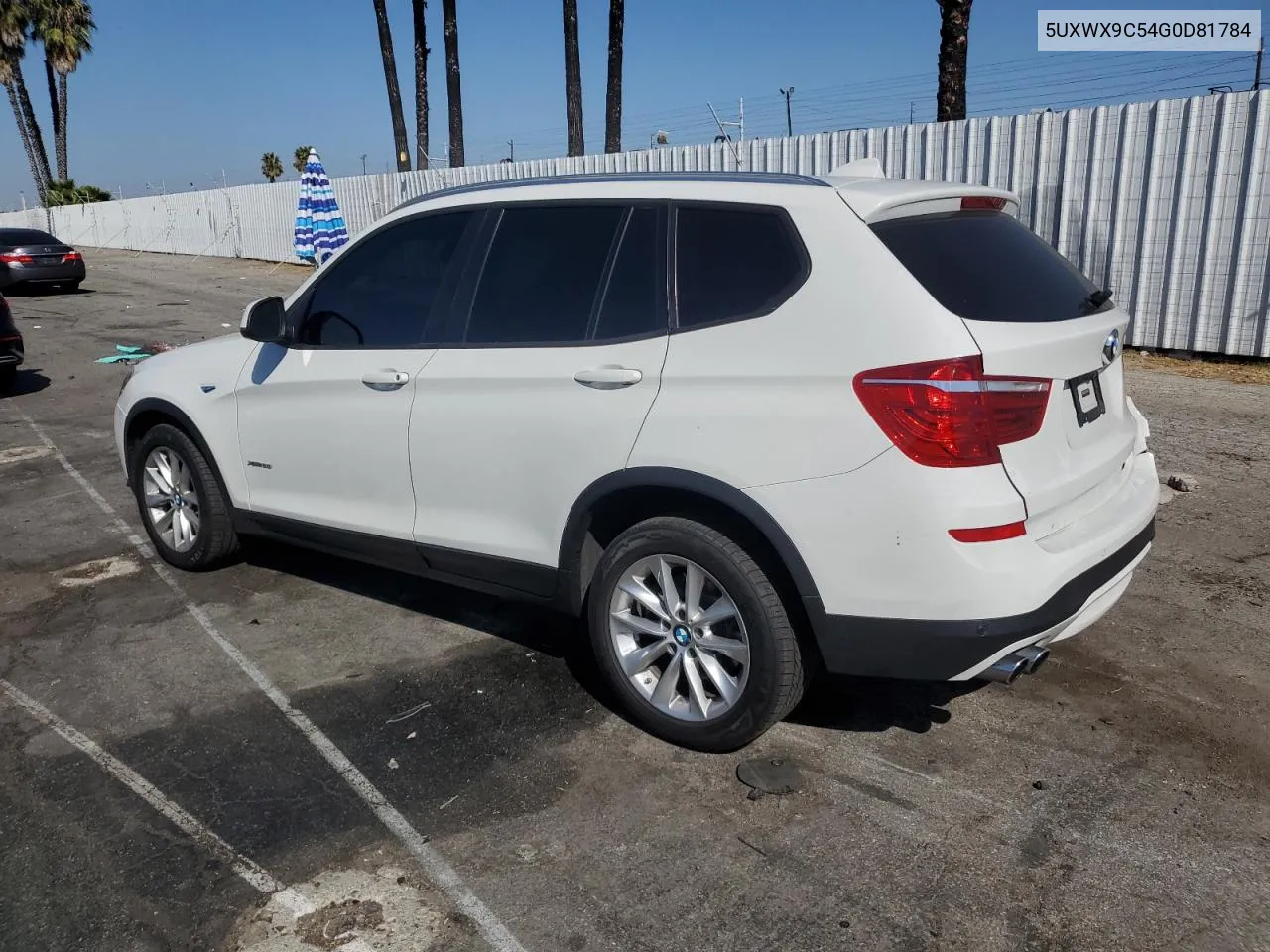 2016 BMW X3 xDrive28I VIN: 5UXWX9C54G0D81784 Lot: 72182054