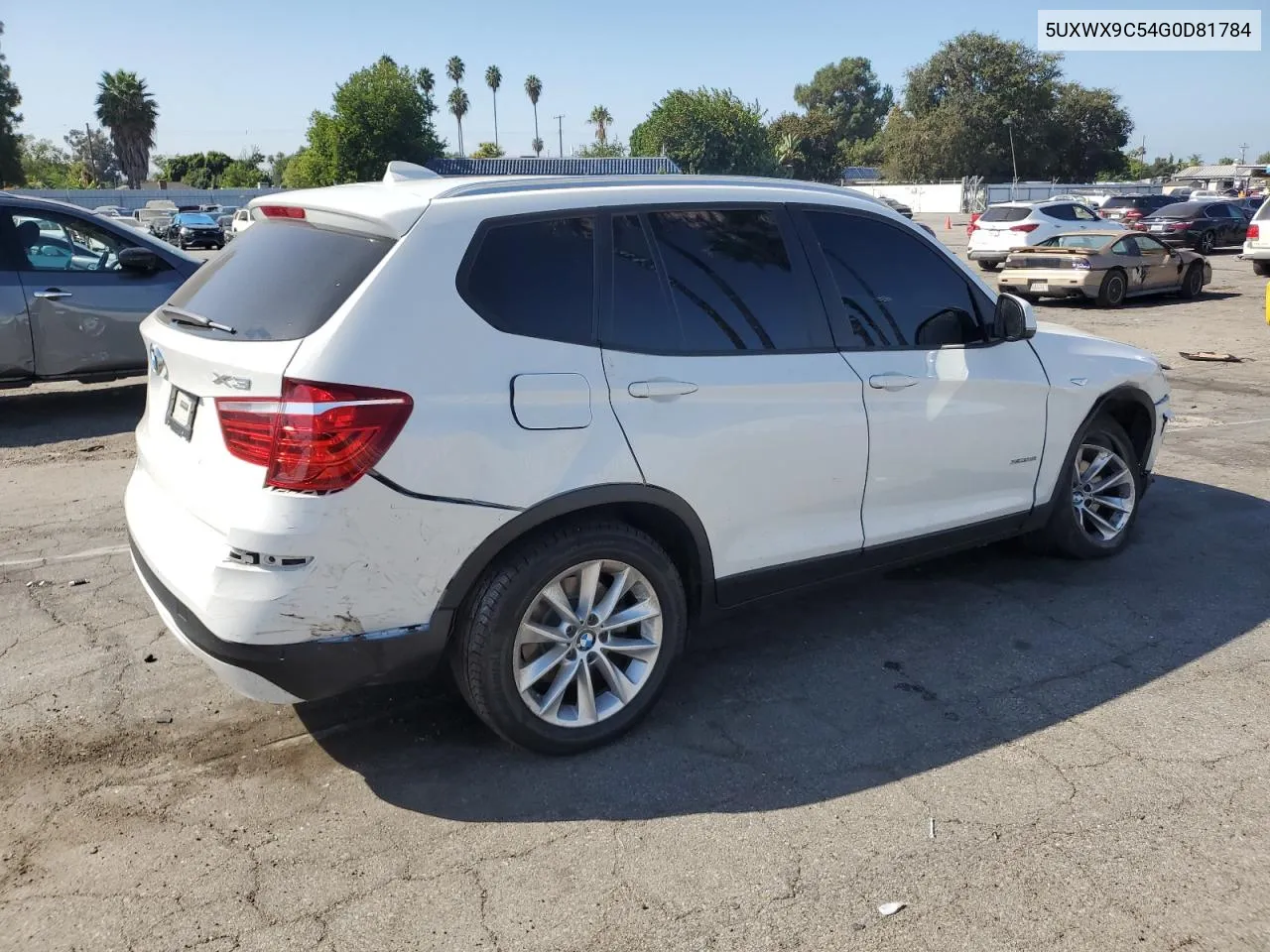 2016 BMW X3 xDrive28I VIN: 5UXWX9C54G0D81784 Lot: 72182054