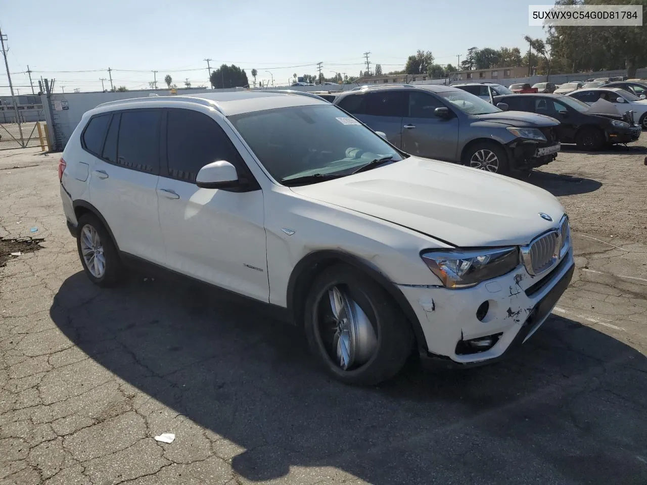 2016 BMW X3 xDrive28I VIN: 5UXWX9C54G0D81784 Lot: 72182054