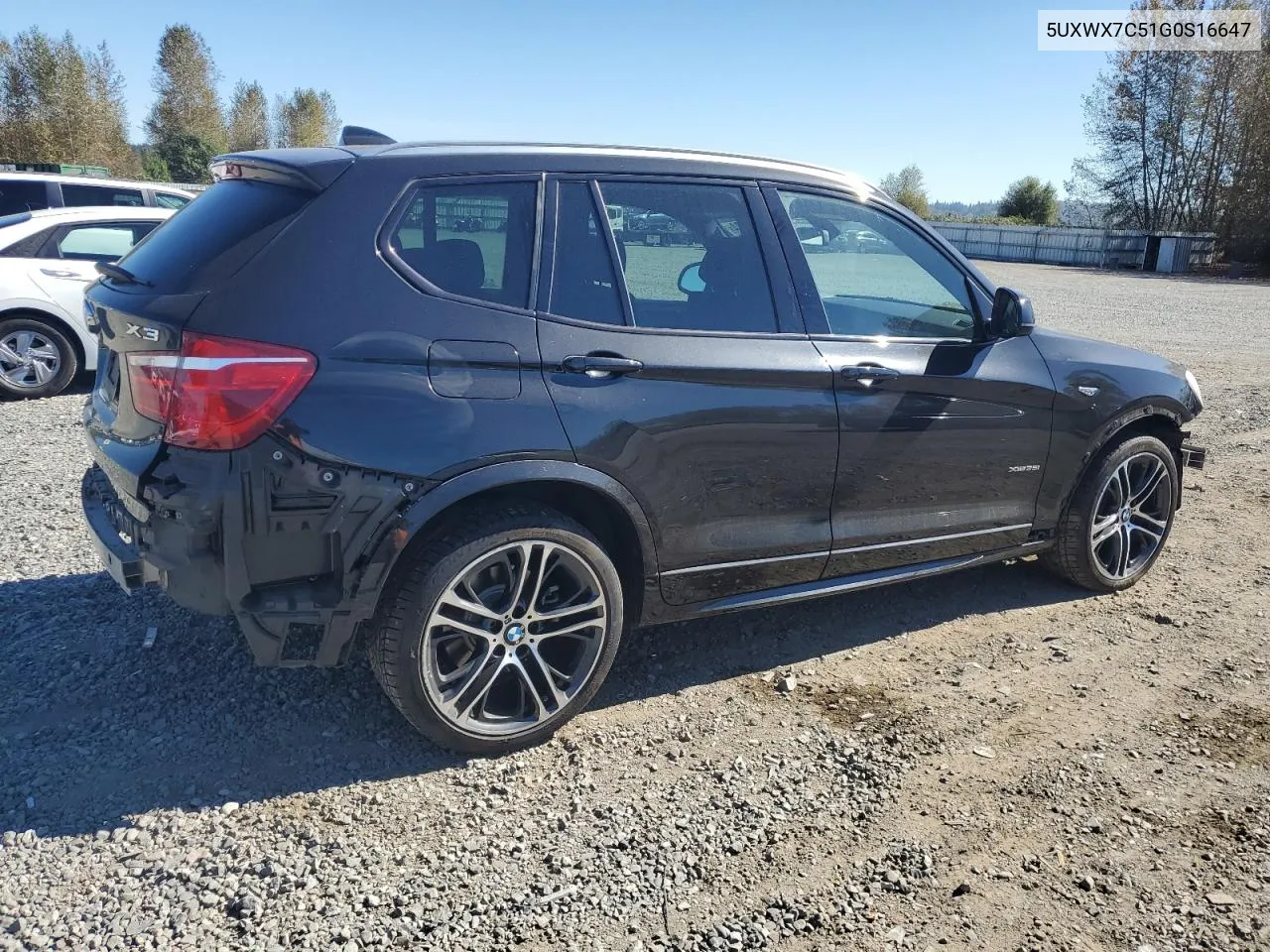 2016 BMW X3 xDrive35I VIN: 5UXWX7C51G0S16647 Lot: 72191374