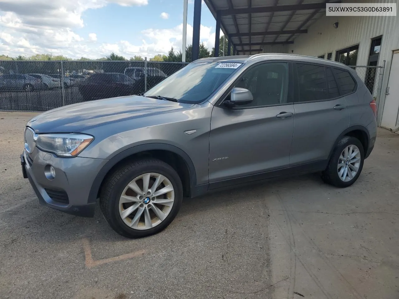 2016 BMW X3 xDrive28I VIN: 5UXWX9C53G0D63891 Lot: 72256584