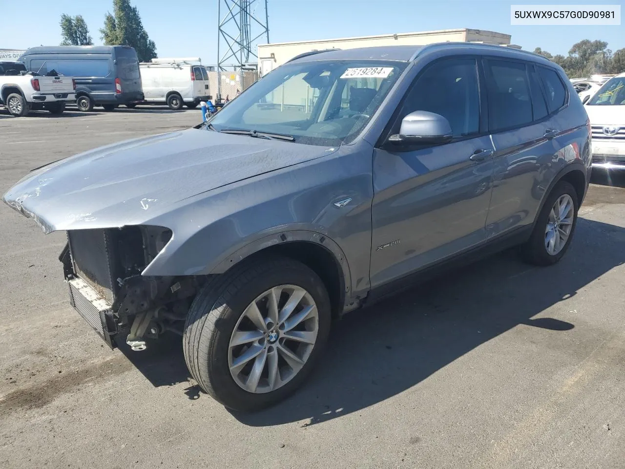 2016 BMW X3 xDrive28I VIN: 5UXWX9C57G0D90981 Lot: 72619284