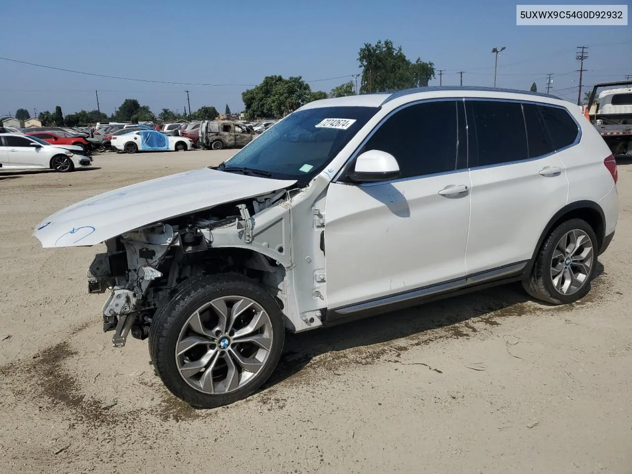 2016 BMW X3 xDrive28I VIN: 5UXWX9C54G0D92932 Lot: 72742674