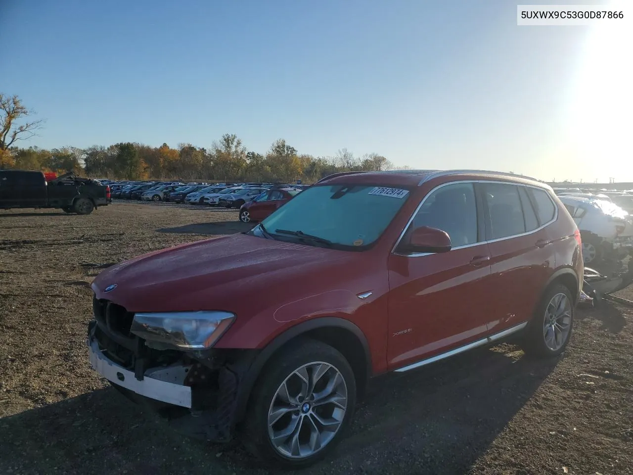 2016 BMW X3 xDrive28I VIN: 5UXWX9C53G0D87866 Lot: 77612974