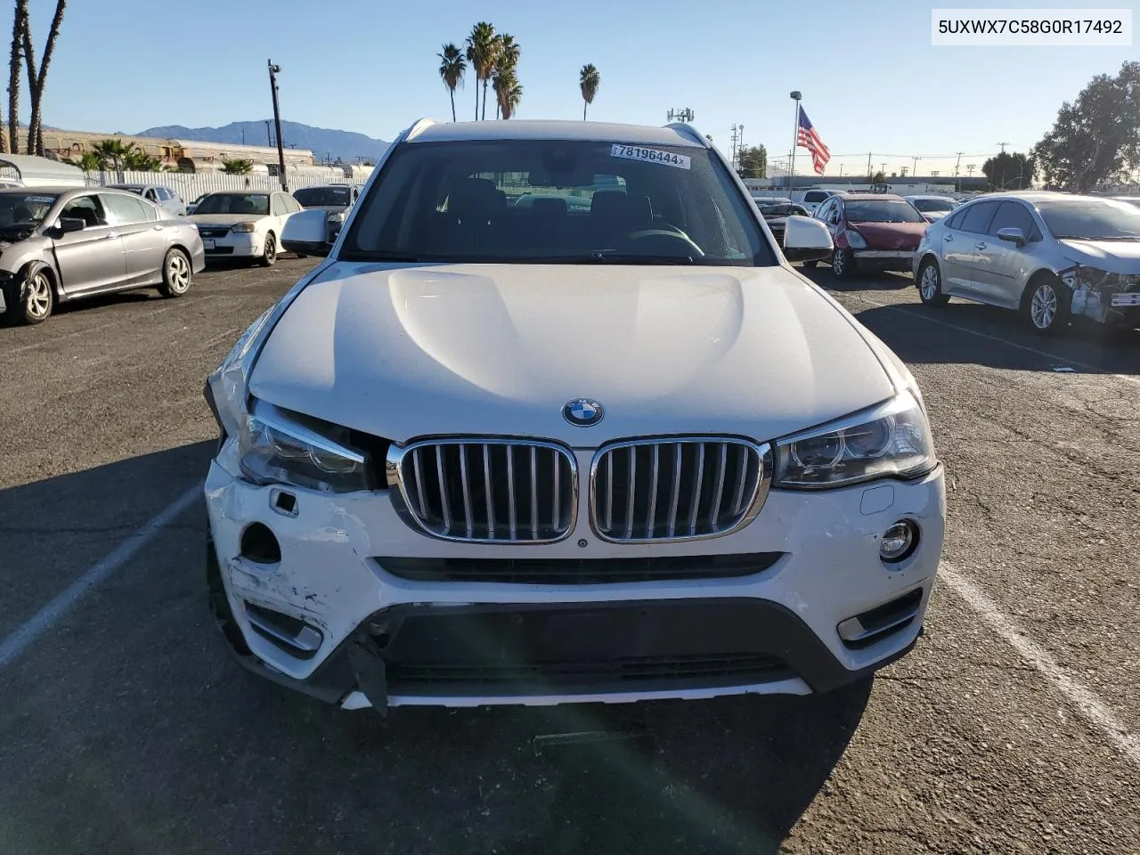 2016 BMW X3 xDrive35I VIN: 5UXWX7C58G0R17492 Lot: 78196444