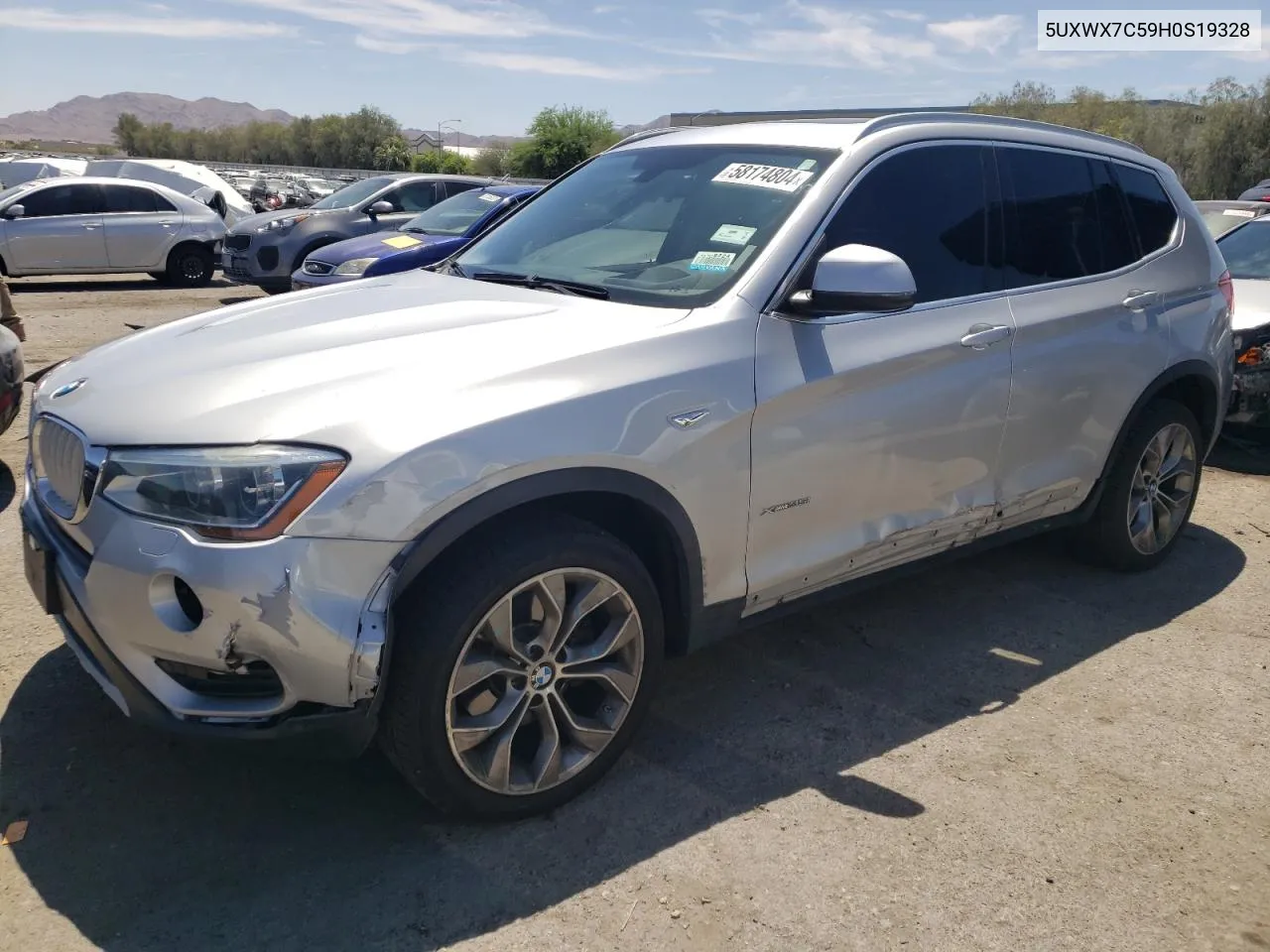 2017 BMW X3 xDrive35I VIN: 5UXWX7C59H0S19328 Lot: 58174804