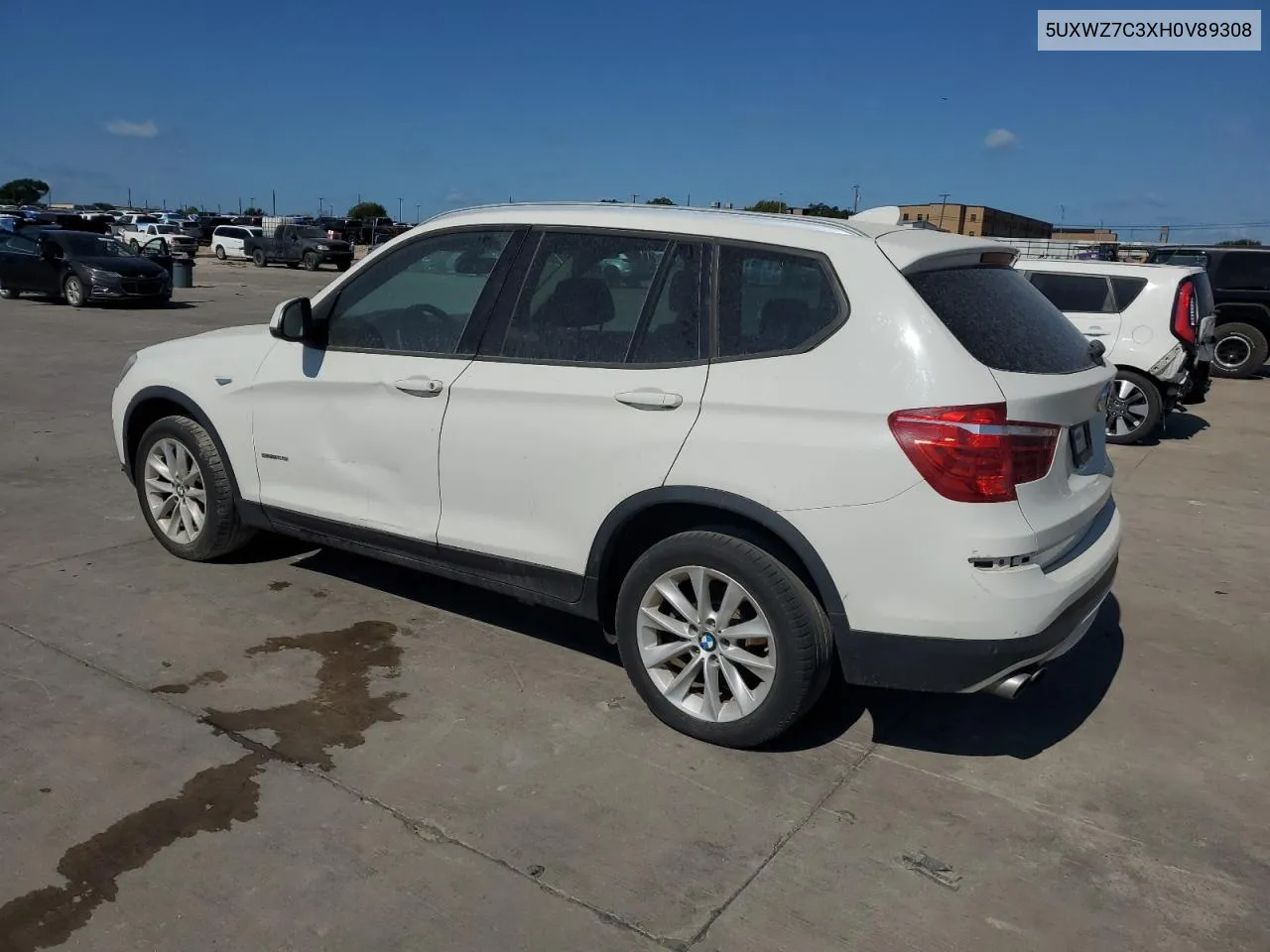 2017 BMW X3 Sdrive28I VIN: 5UXWZ7C3XH0V89308 Lot: 58942124