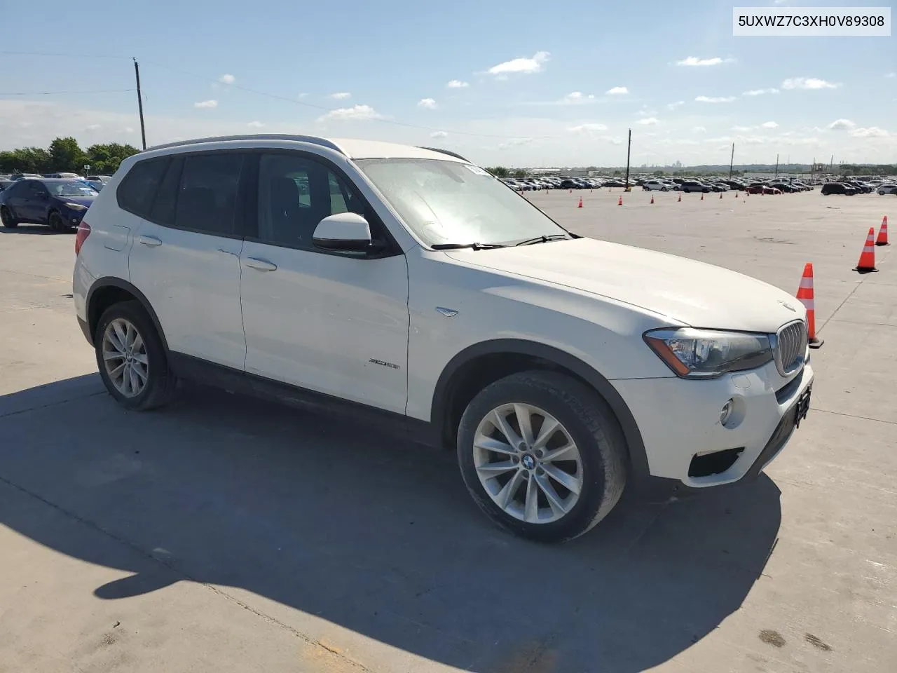 2017 BMW X3 Sdrive28I VIN: 5UXWZ7C3XH0V89308 Lot: 58942124