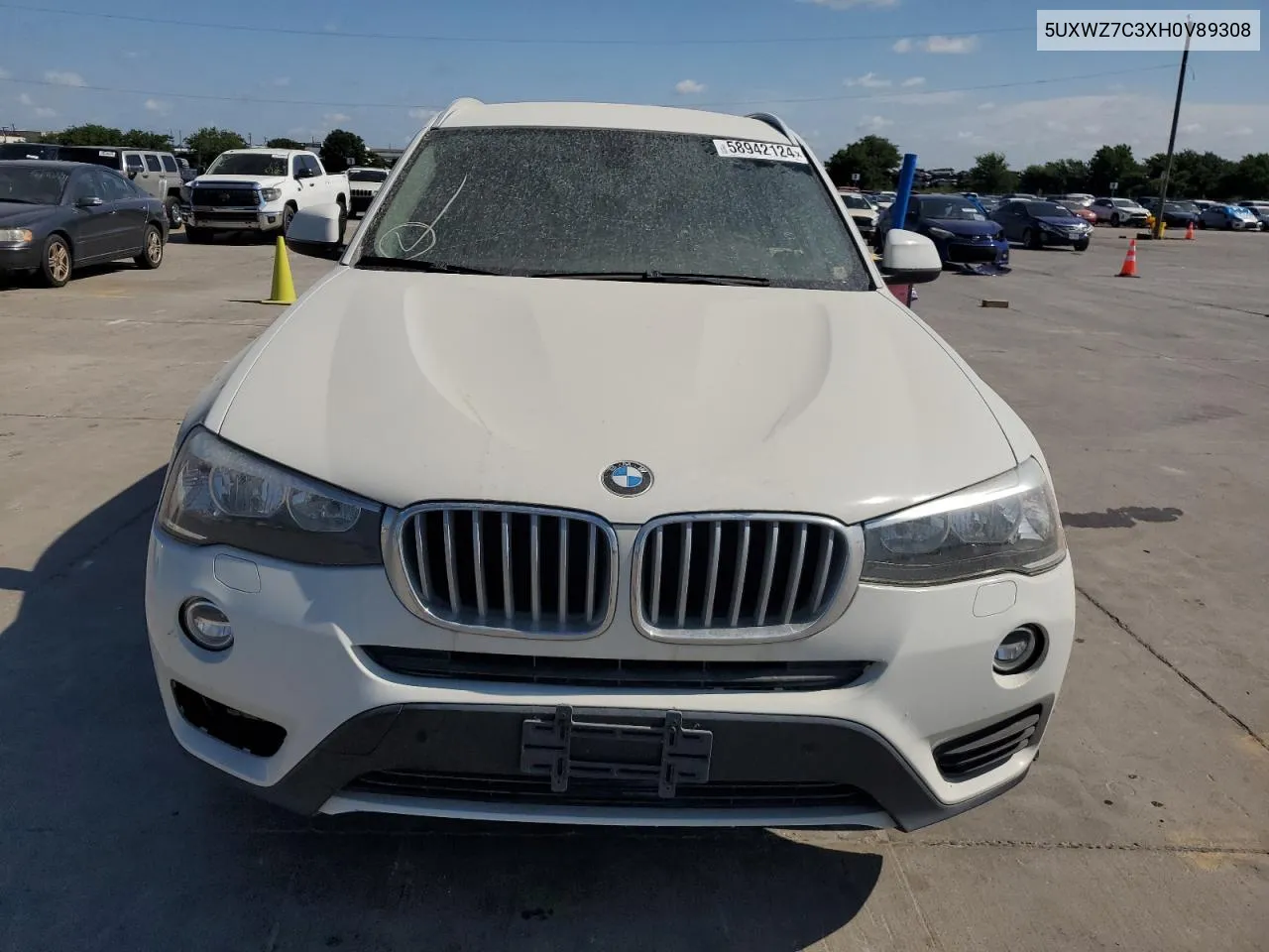 2017 BMW X3 Sdrive28I VIN: 5UXWZ7C3XH0V89308 Lot: 58942124