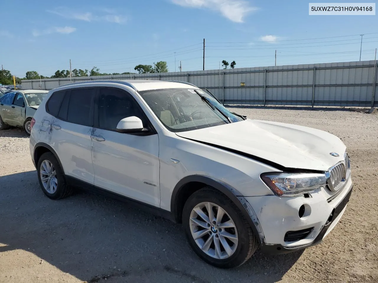 2017 BMW X3 Sdrive28I VIN: 5UXWZ7C31H0V94168 Lot: 60245894