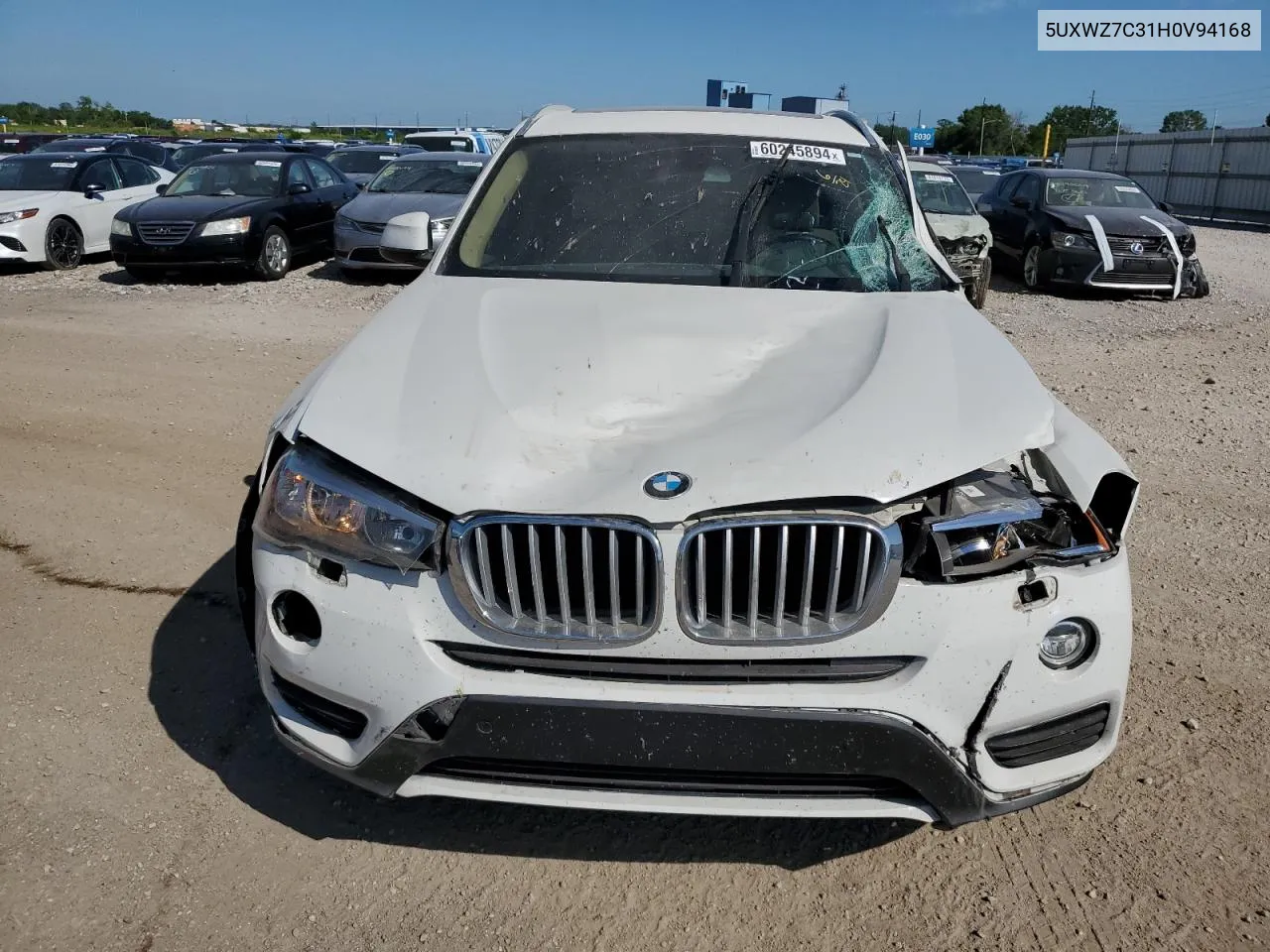 2017 BMW X3 Sdrive28I VIN: 5UXWZ7C31H0V94168 Lot: 60245894