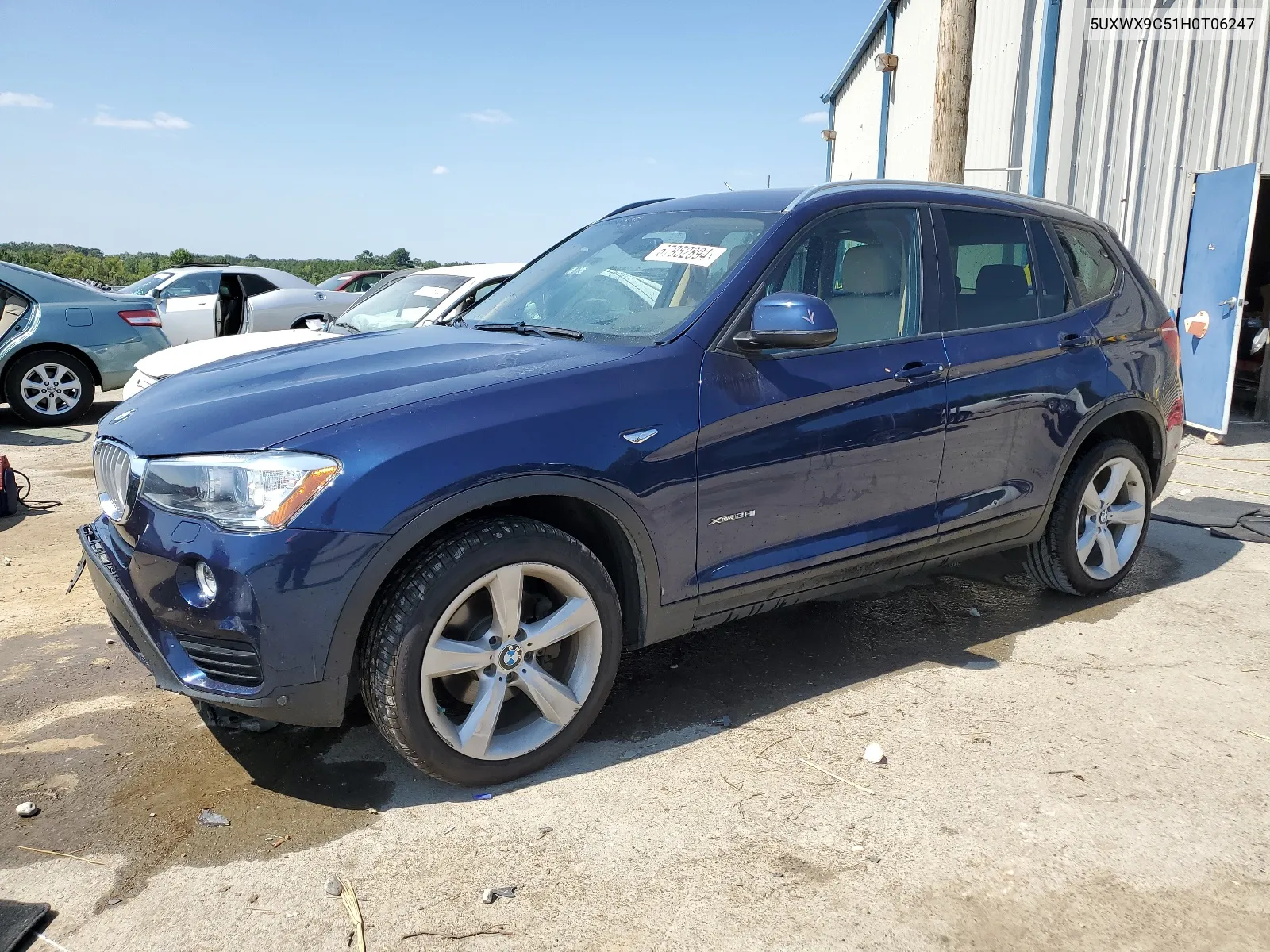 2017 BMW X3 xDrive28I VIN: 5UXWX9C51H0T06247 Lot: 67952894