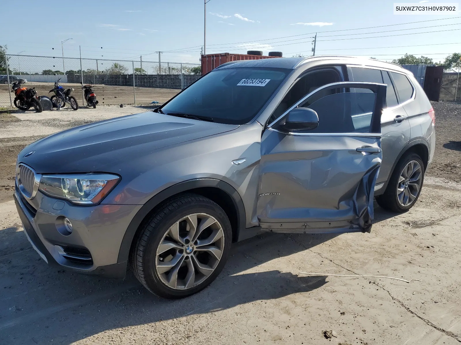 2017 BMW X3 Sdrive28I VIN: 5UXWZ7C31H0V87902 Lot: 68253194